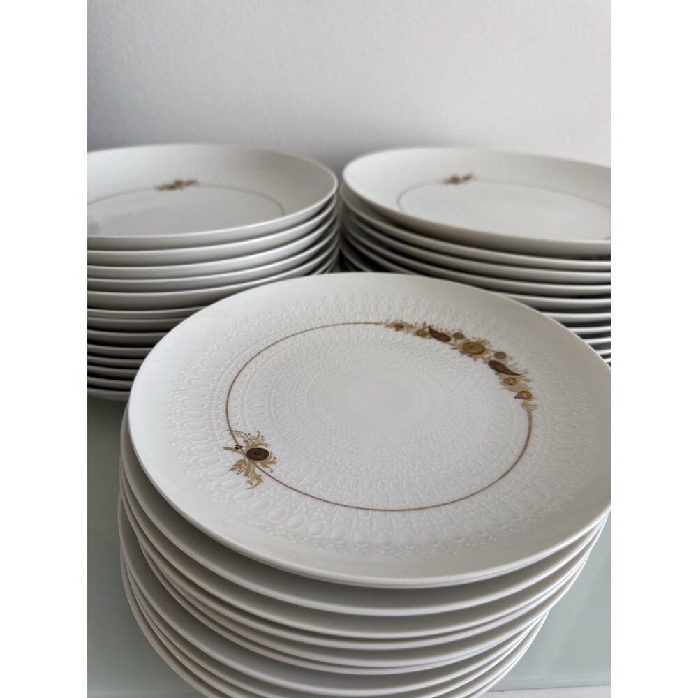 Rosenthal Germany 1940s-1950s Gold Porcelain Dinnerware Set 39Pc